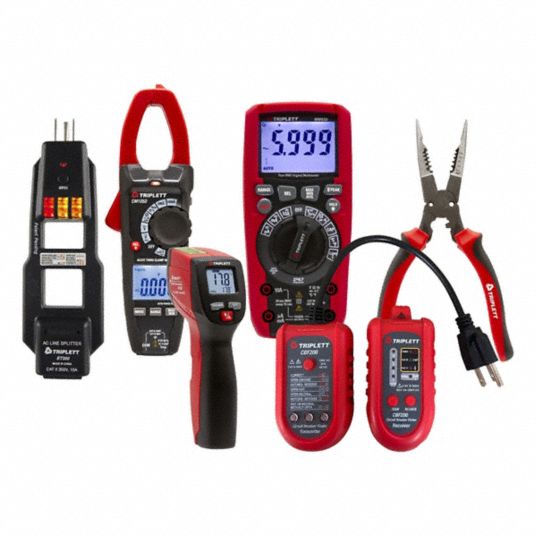 TRIPLETT, TRMS, 6,000 Instrument Counts, Digital Multimeter Clamp On ...