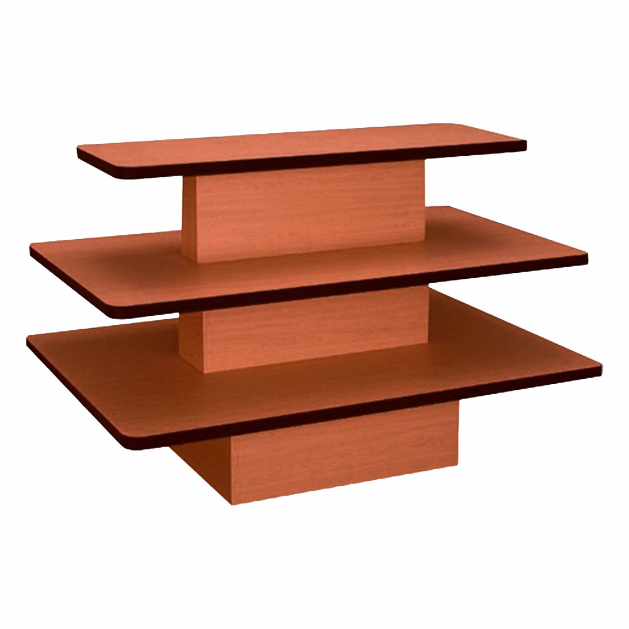 Floor Display: Cherry, Wood, 60 in Overall Wd, 39 in Overall Ht, 42 in Overall Dp, 3 Tiers, 2018