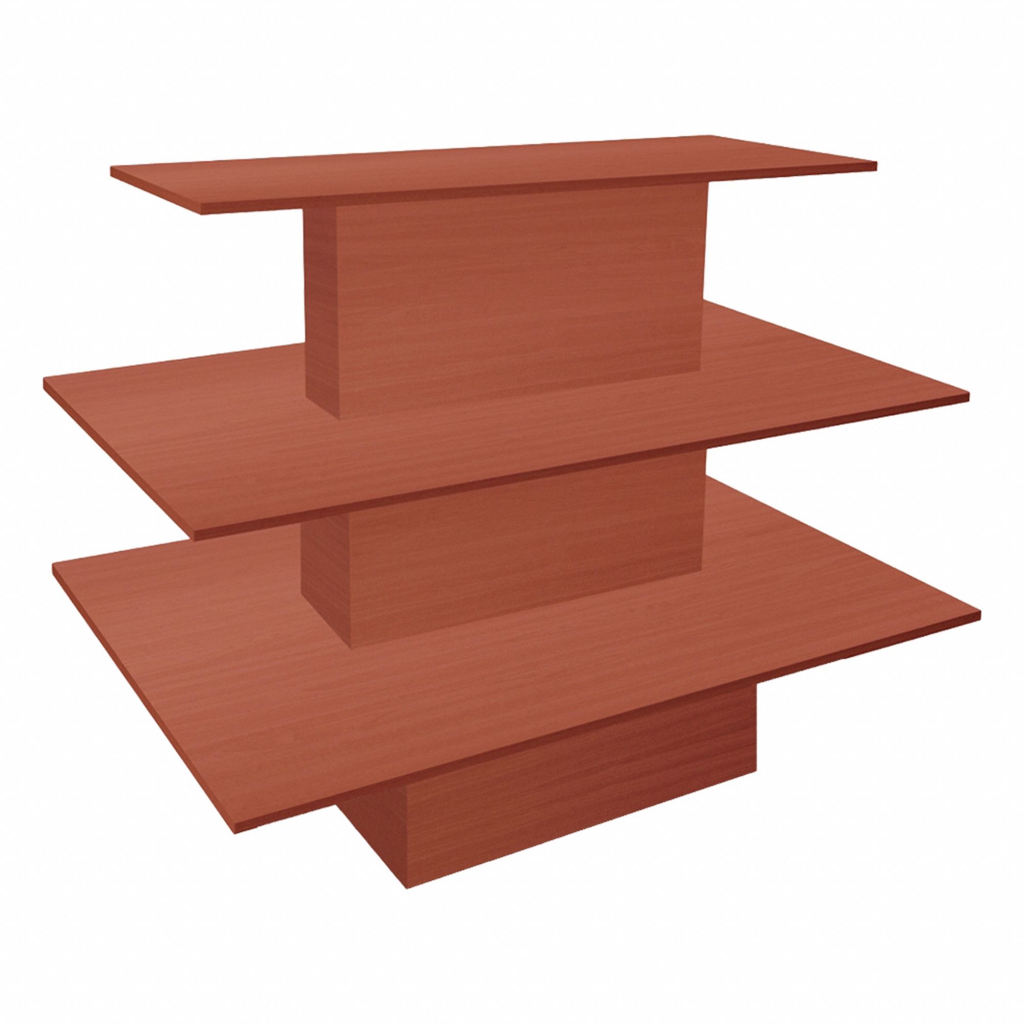 Floor Display: Cherry, Wood, 60 in Overall Wd, 42 in Overall Ht, 42 in Overall Dp, 3 Tiers, 3435