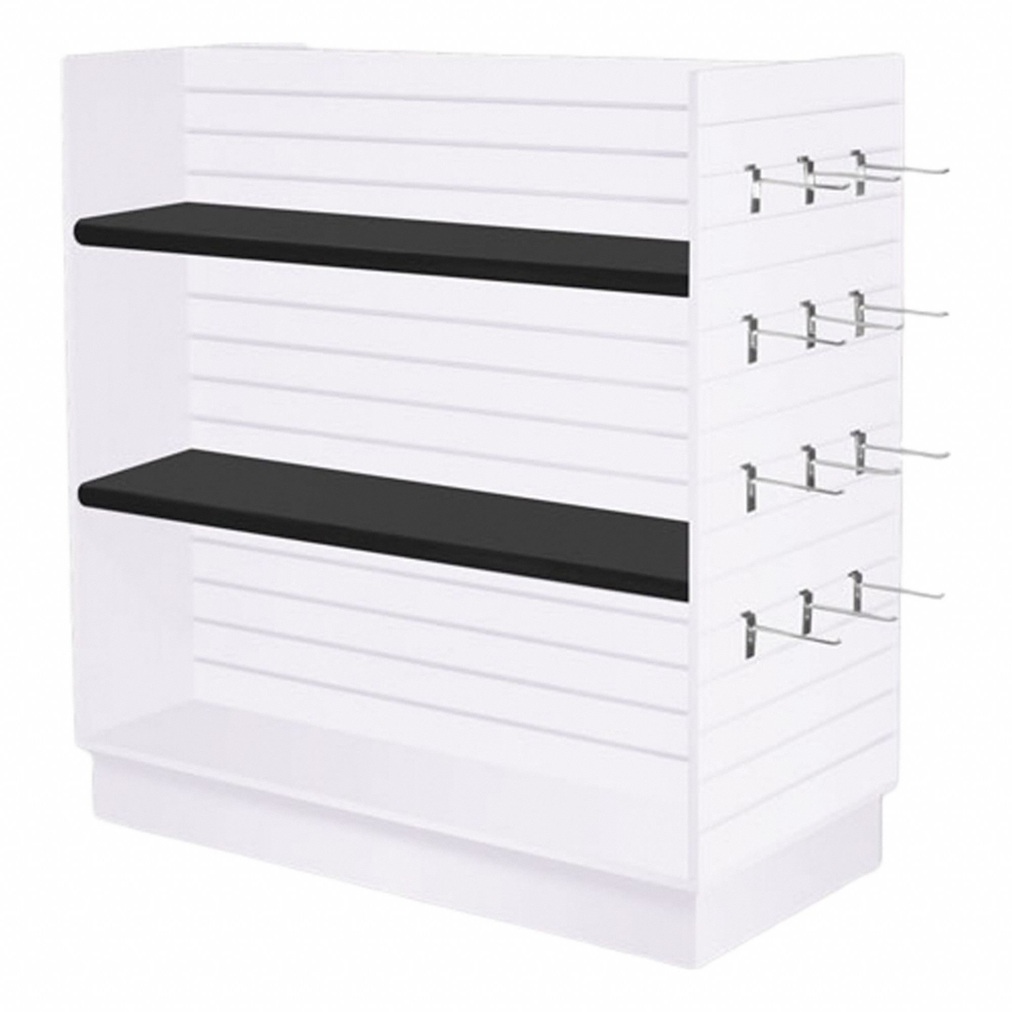 Slatwall Display White Gondola 54 H