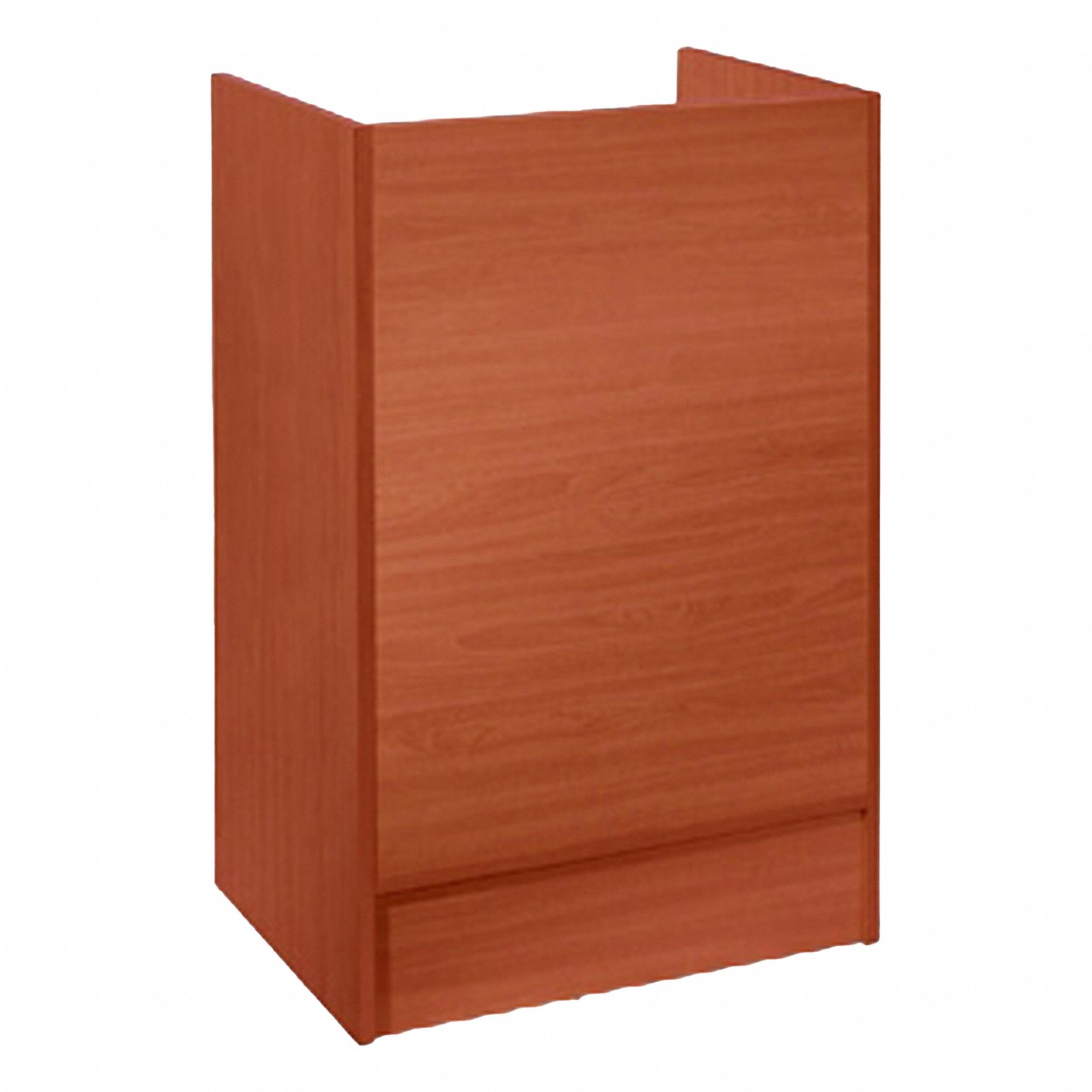 Retail Counter: Cherry, Laminated Wood, 24 in Overall Wd, 38 in Overall Ht, 18 in Overall Dp, Pull
