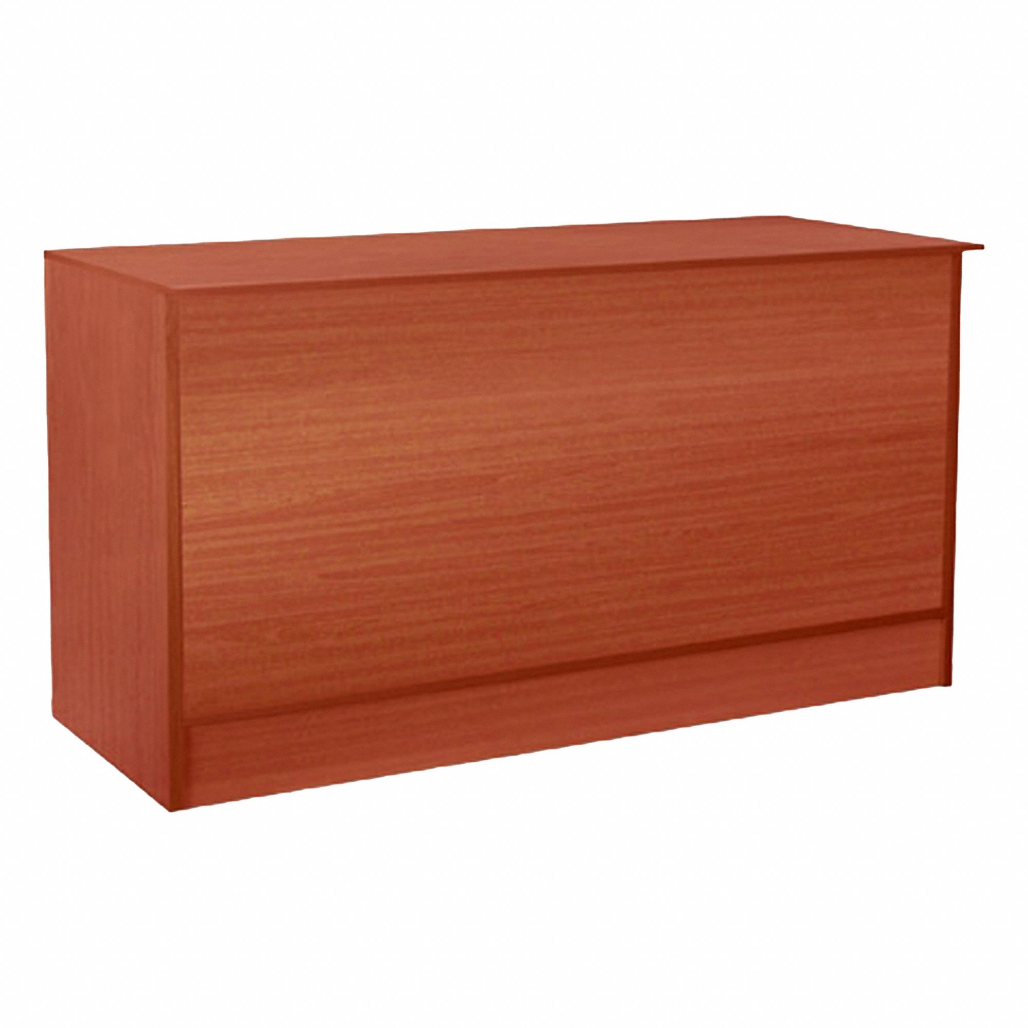 Retail Counter: Cherry, Melamine Laminated Wood, 70 in Overall Wd, 38 in Overall Ht, Not Locking