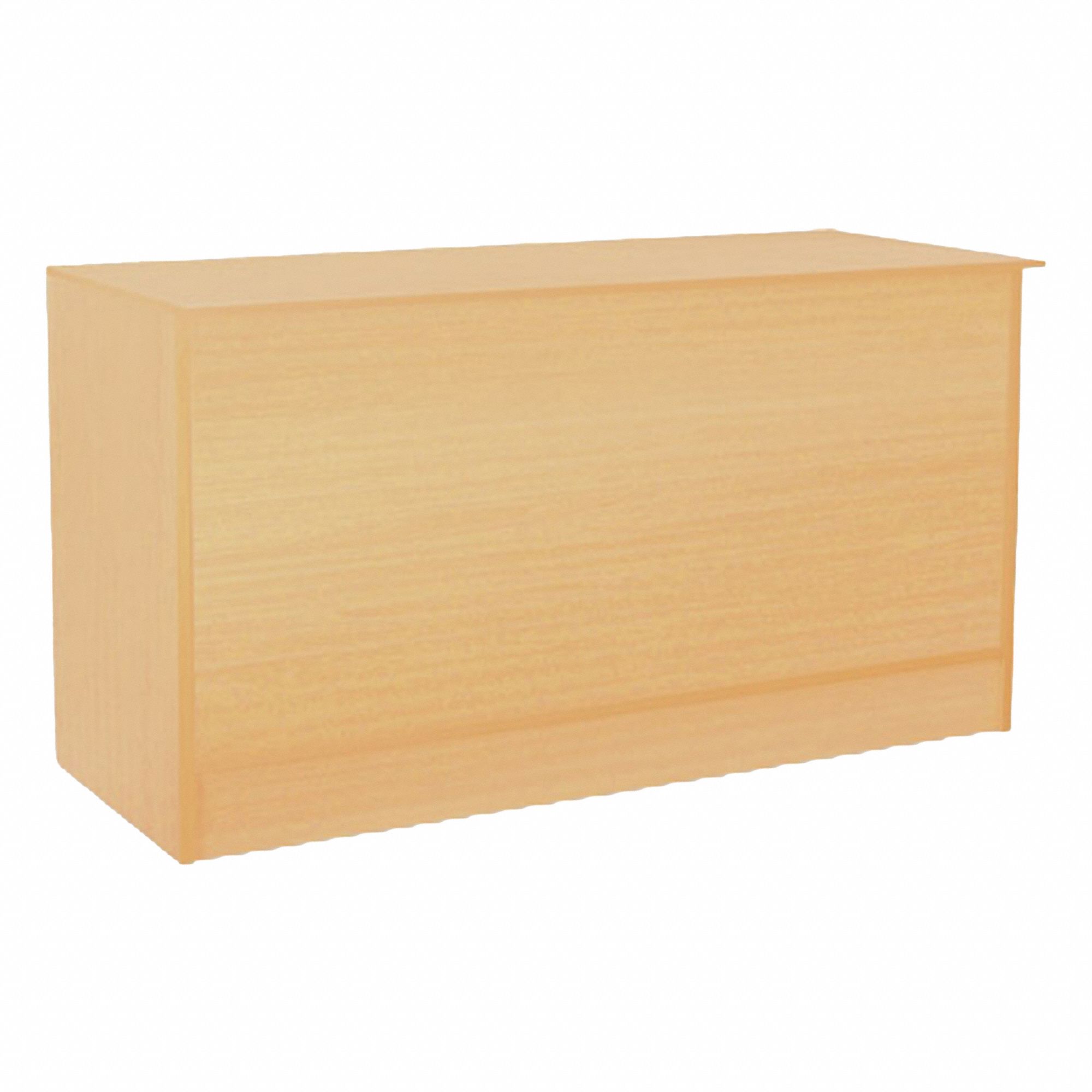 Retail Counter: Maple, Melamine Laminated Wood, 70 in Overall Wd, 38 in Overall Ht, 20 in Overall Dp