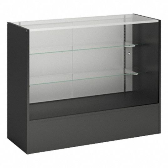 Counter Display Case, Black, Retail Checkout Counter - 405KU4|3440BK ...