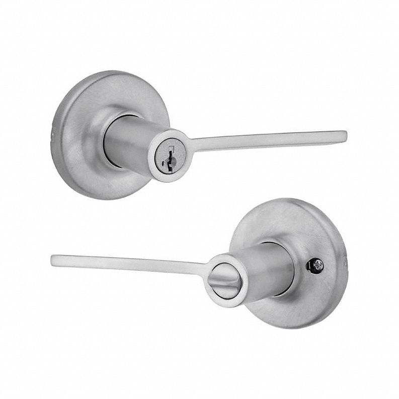 Door Lever Lockset: Office Lever Locksets, Chrome, ADA Compliant