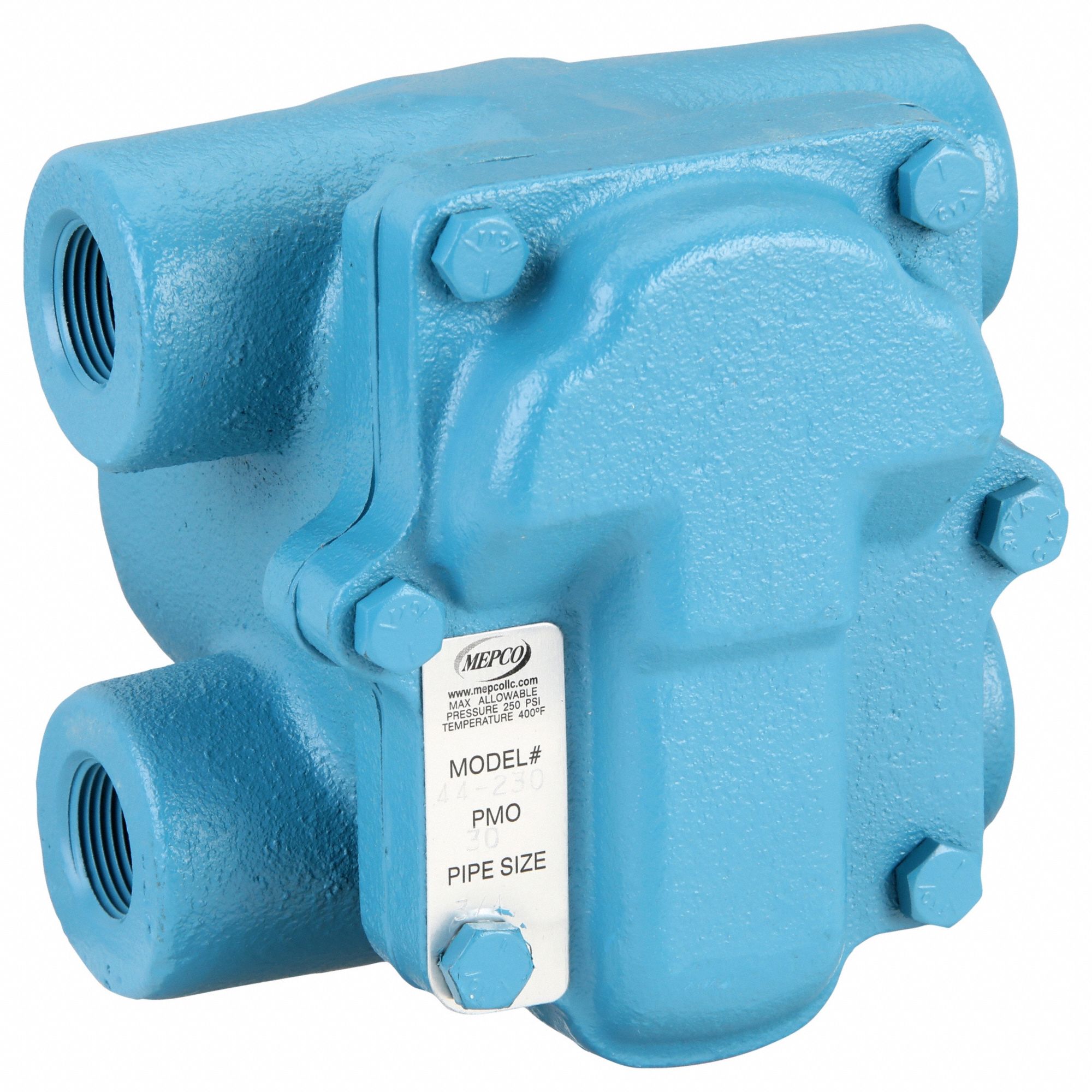 Steam Trap: Cast Iron, 3/4 in FNPT, 2, 300 lb/hr, 30 psi Max., 450°F Max., H Pattern