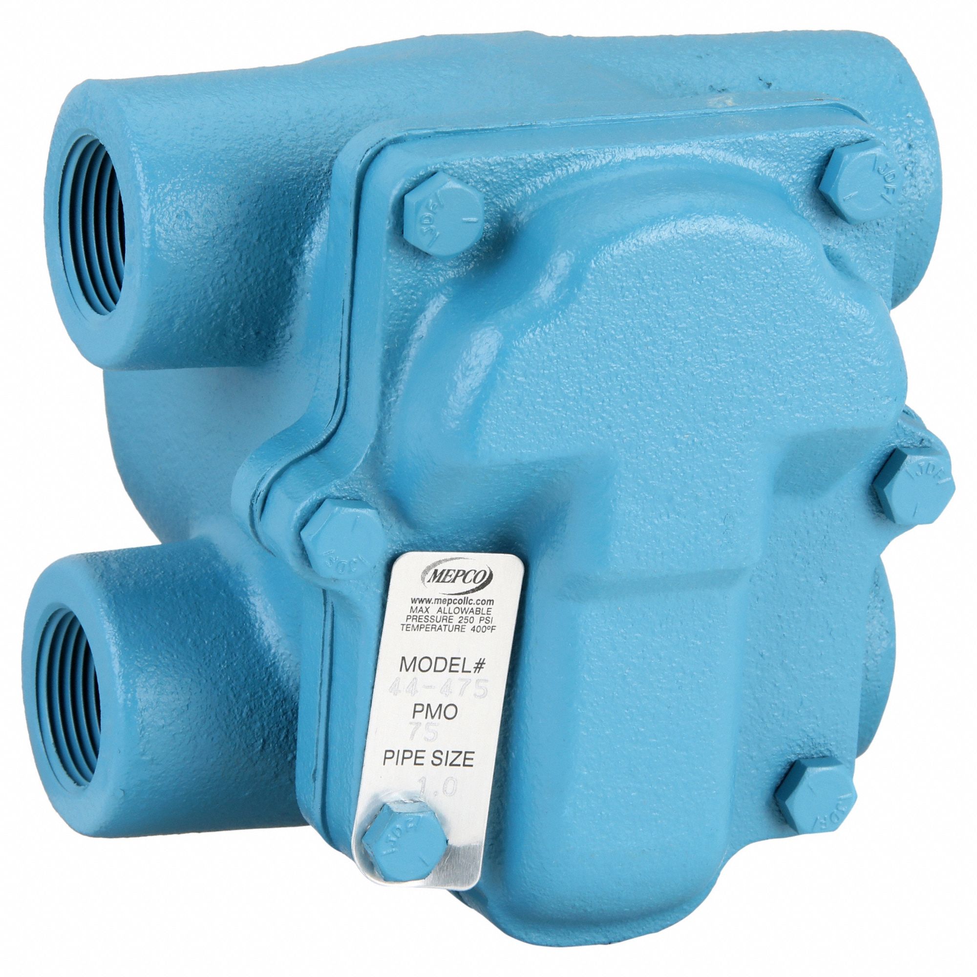 Steam Trap: Cast Iron, 1 in FNPT, 1, 650 lb/hr, 75 psi Max., 450°F Max., H Pattern