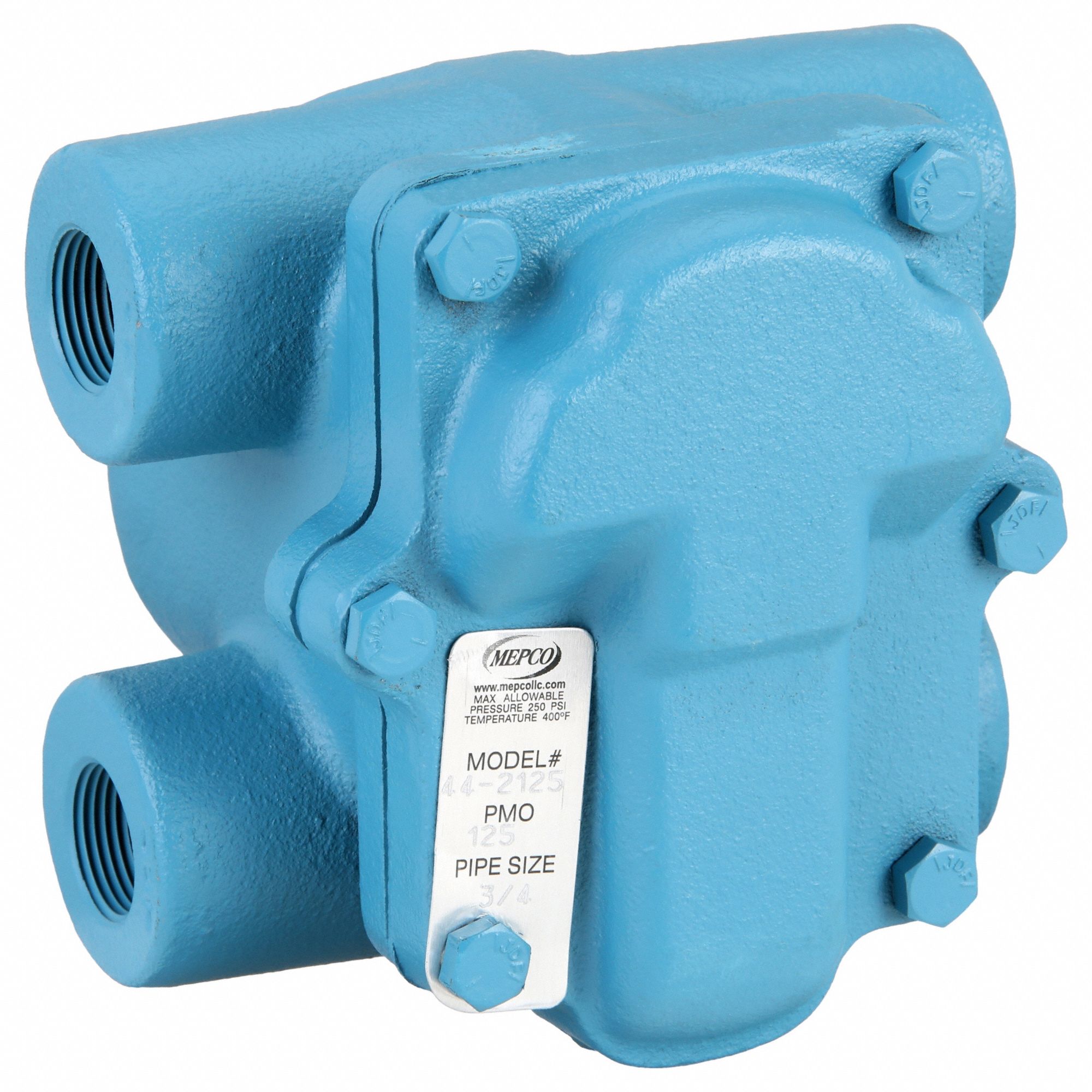 Steam Trap: Cast Iron, 3/4 in FNPT, 1, 650 lb/hr, 125 psi Max., 450°F Max., H Pattern