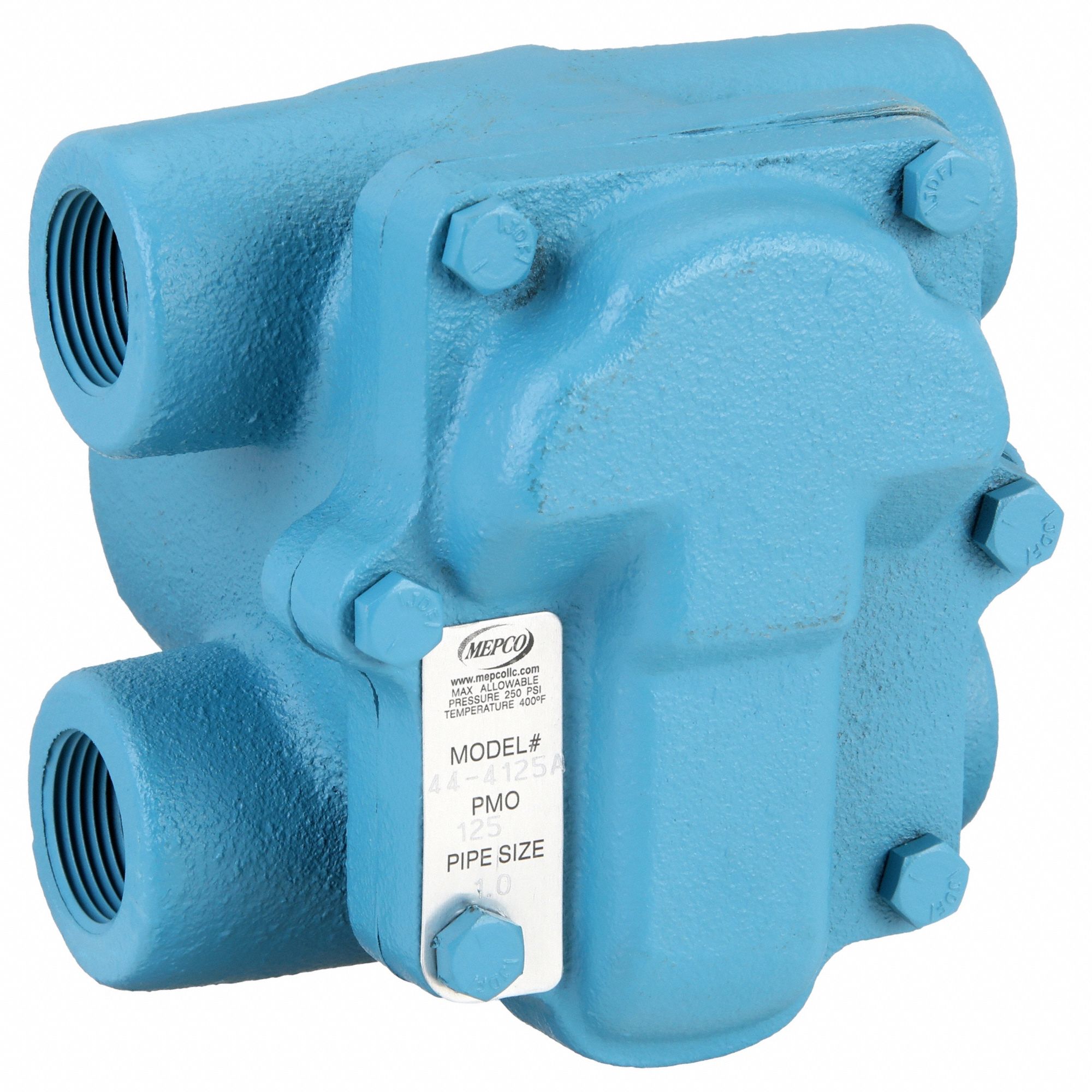 Steam Trap: Cast Iron, 1 in FNPT, 1, 650 lb/hr, 125 psi Max., 450°F Max., H Pattern