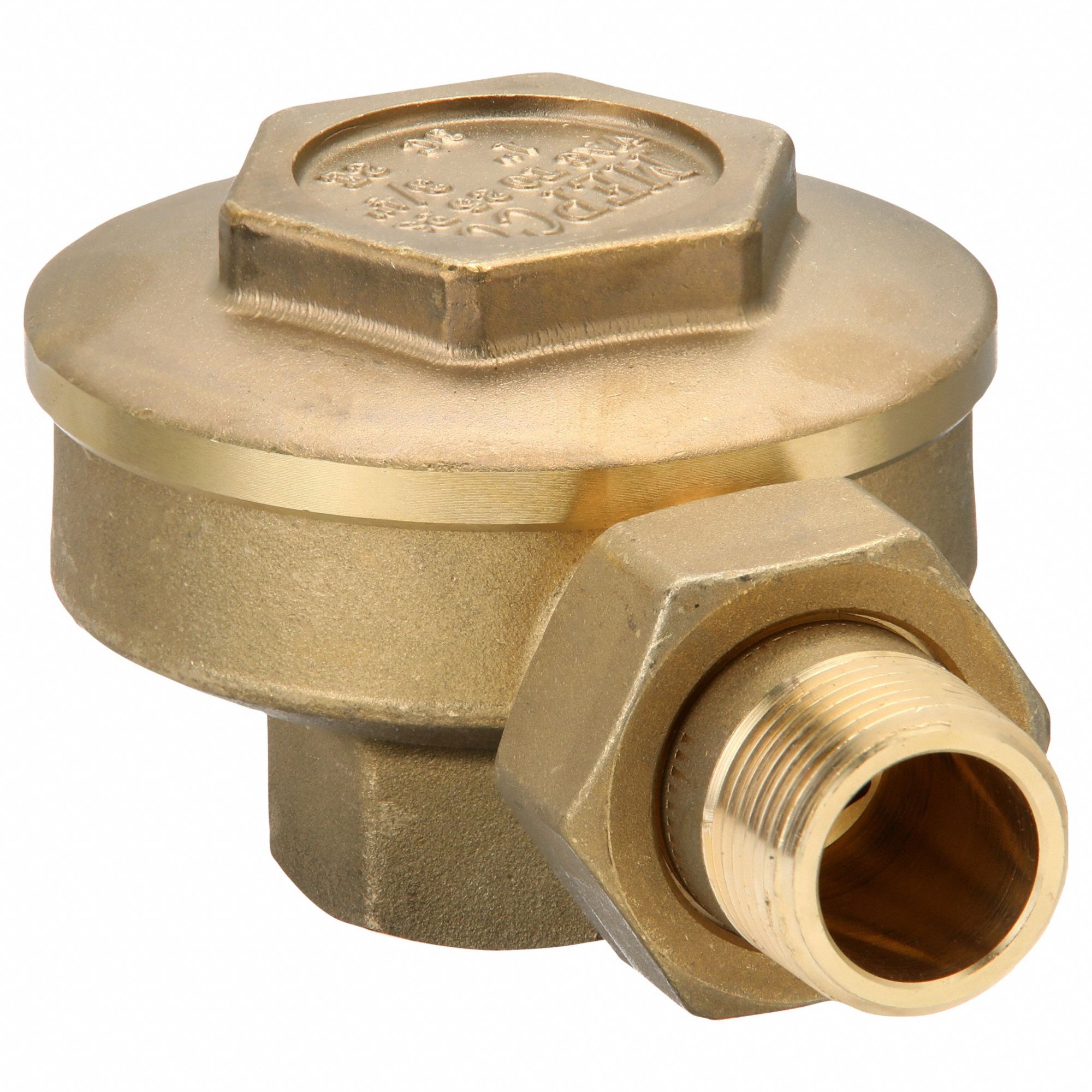 Steam Trap: Brass Body, Angle Design, 2, 450 lb/hr, 3/4 in FNPT Inlet, 25 psi Max.
