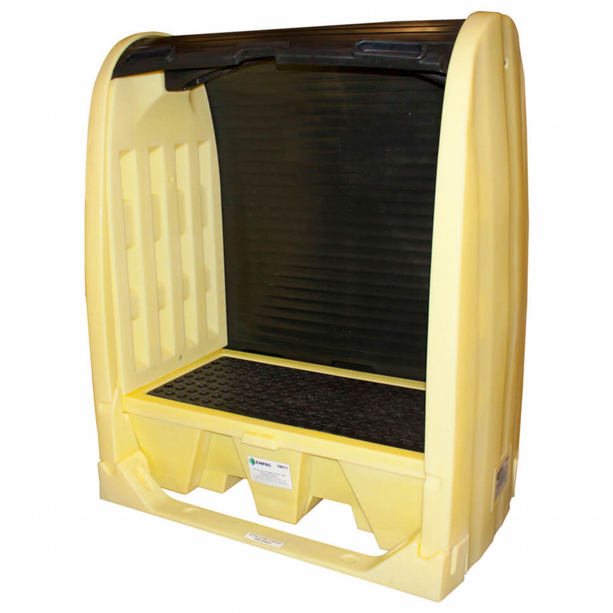 ROLLTOP DRUM SPILL CONTAINMENT SYSTEM, FOR 2 DRUMS, 58 GALLON CAPACITY, YELLOW