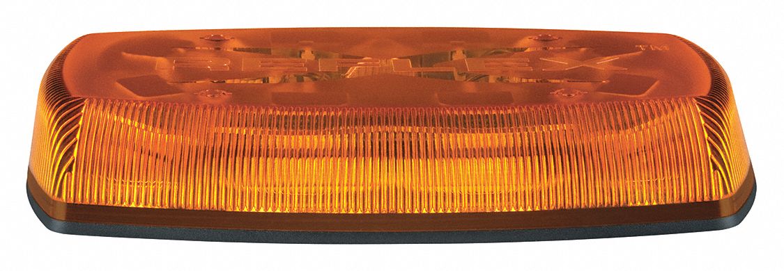 Amber Mini Light Bar, LED Lamp Type, Permanent Mounting, Number of Heads: 8
