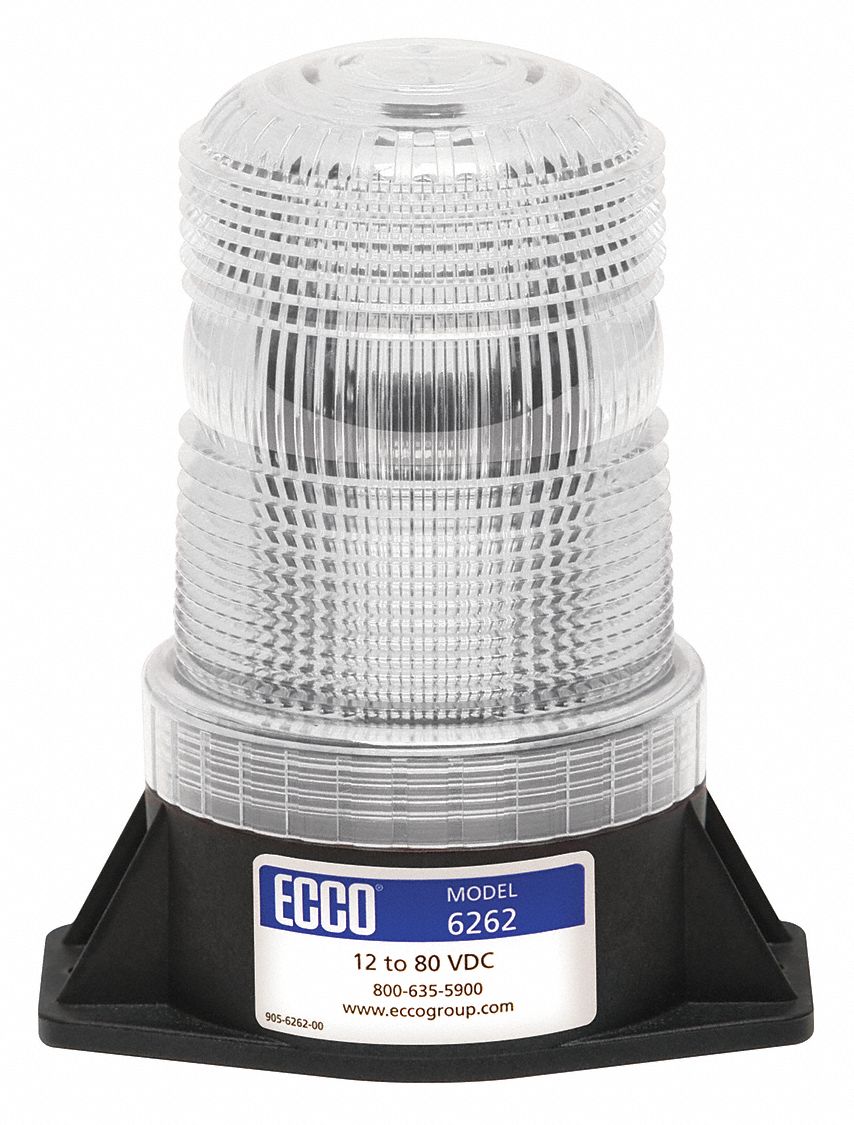 ECCO Beacon Light, Clear, Flashing 406A626262C Grainger