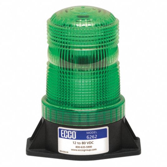 ECCO, Flashing Beacon, Green, Beacon Light - 406A63|6262G - Grainger