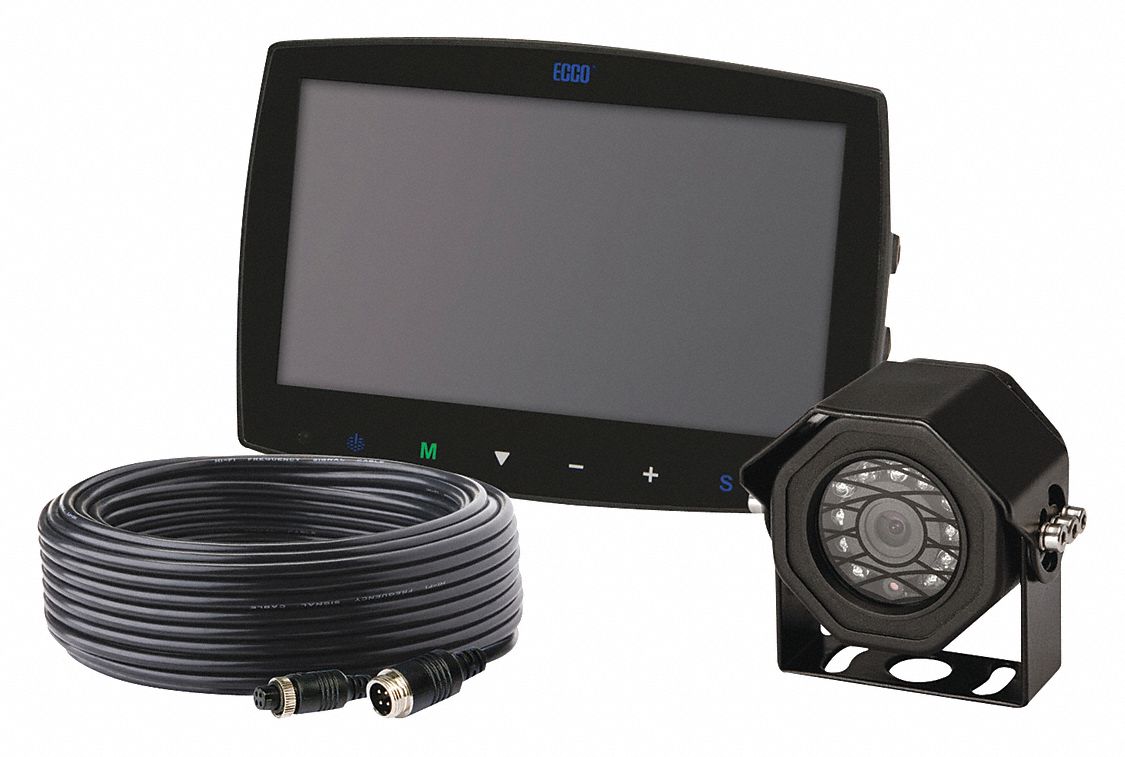 Quad View Reversing System: CMOS, Quad, 120° Viewing Angle, 7 in Monitor Size