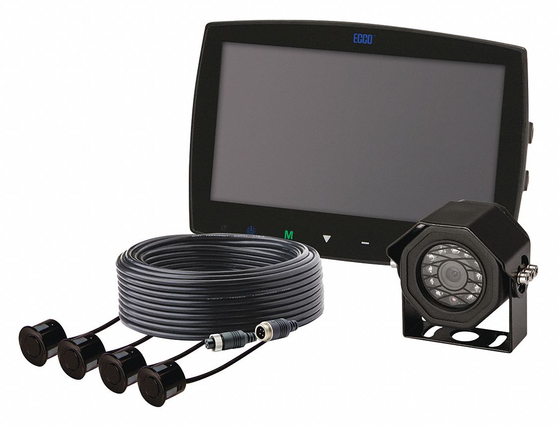 Reversing Sensor System: CMOS, Permanent Mount, 120° Viewing Angle, 7 in Monitor Size