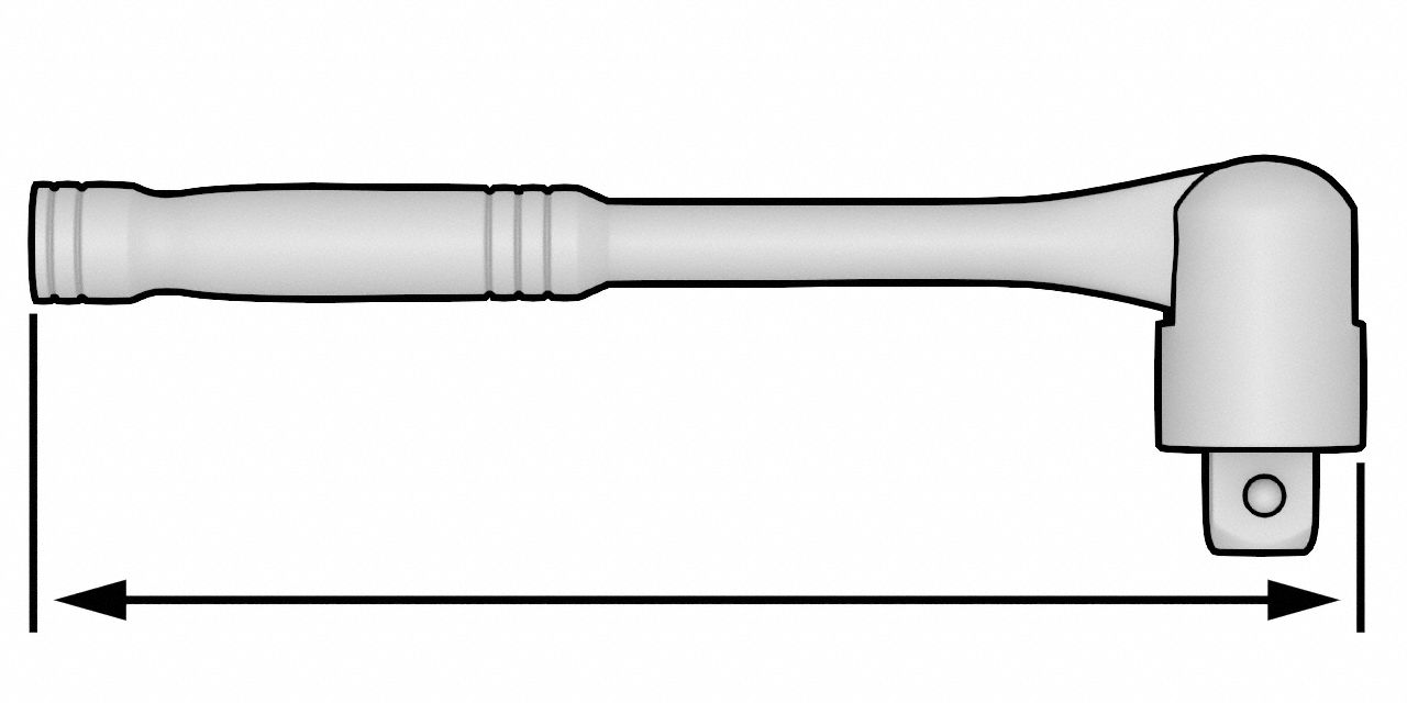 BLACKHAWK BY PROTO, 3/8 in Drive, 10 in Lg, Hinge Handle - 3ZB35