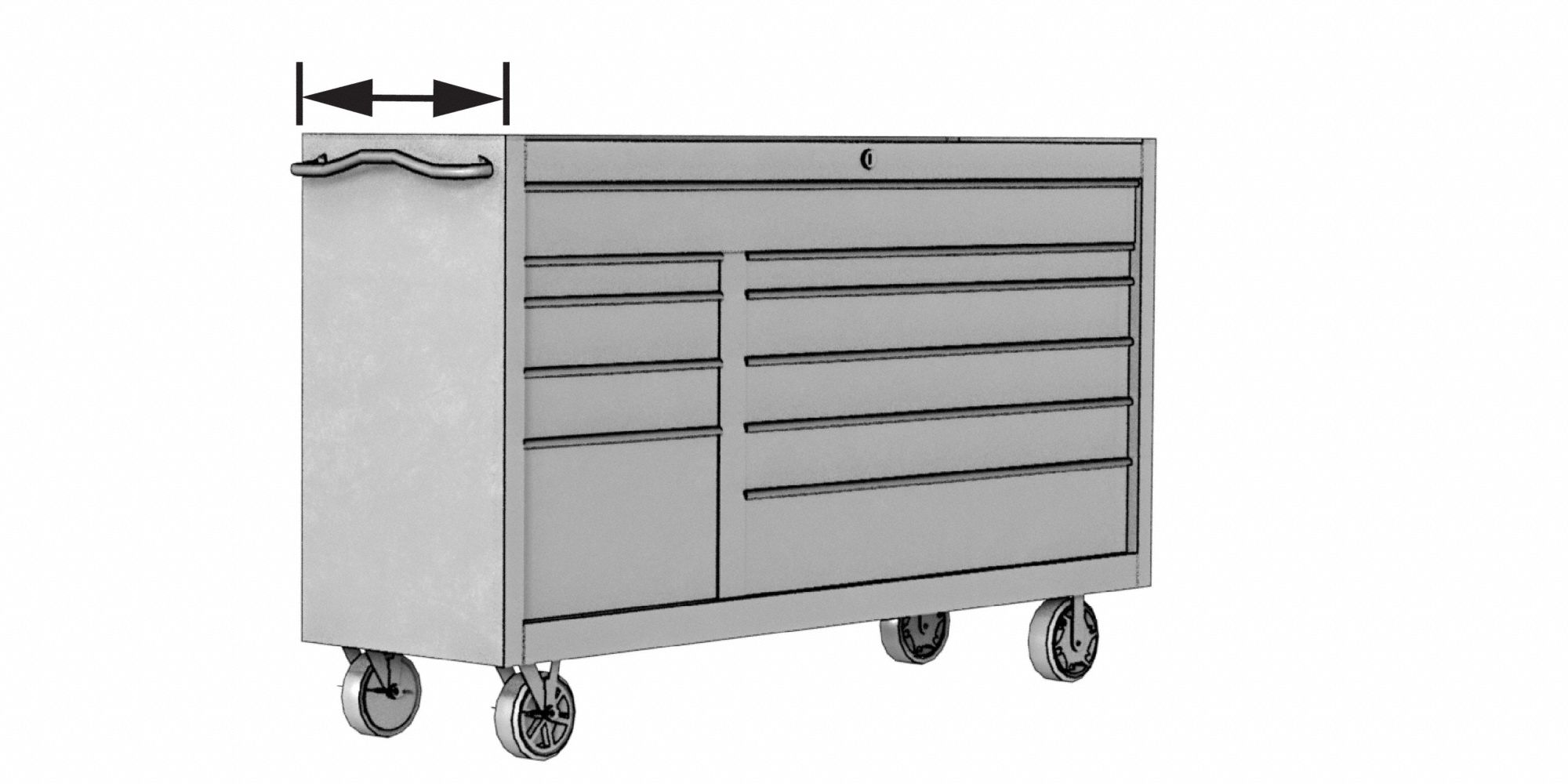 KENNEDY, Brown / Brown Drawer, 27 in W x 18 in D x 35 in H