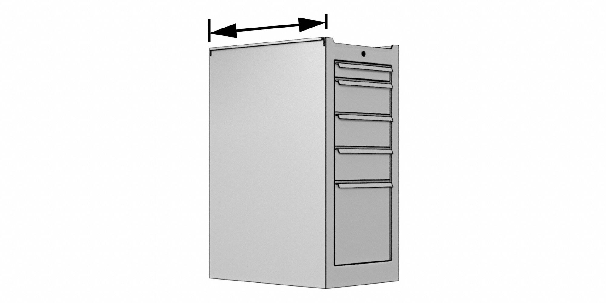 WESTWARD, Black, 7 Drawers, Side Cabinet - 32H865|32H865 - Grainger