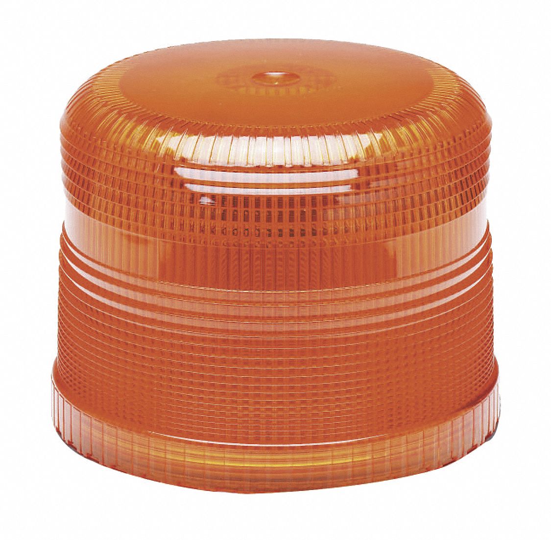 Replacement Lens: Round, Beacon Light, 8 3/4 in Ht - Vehicle Lighting, Polycarbonate, Amber
