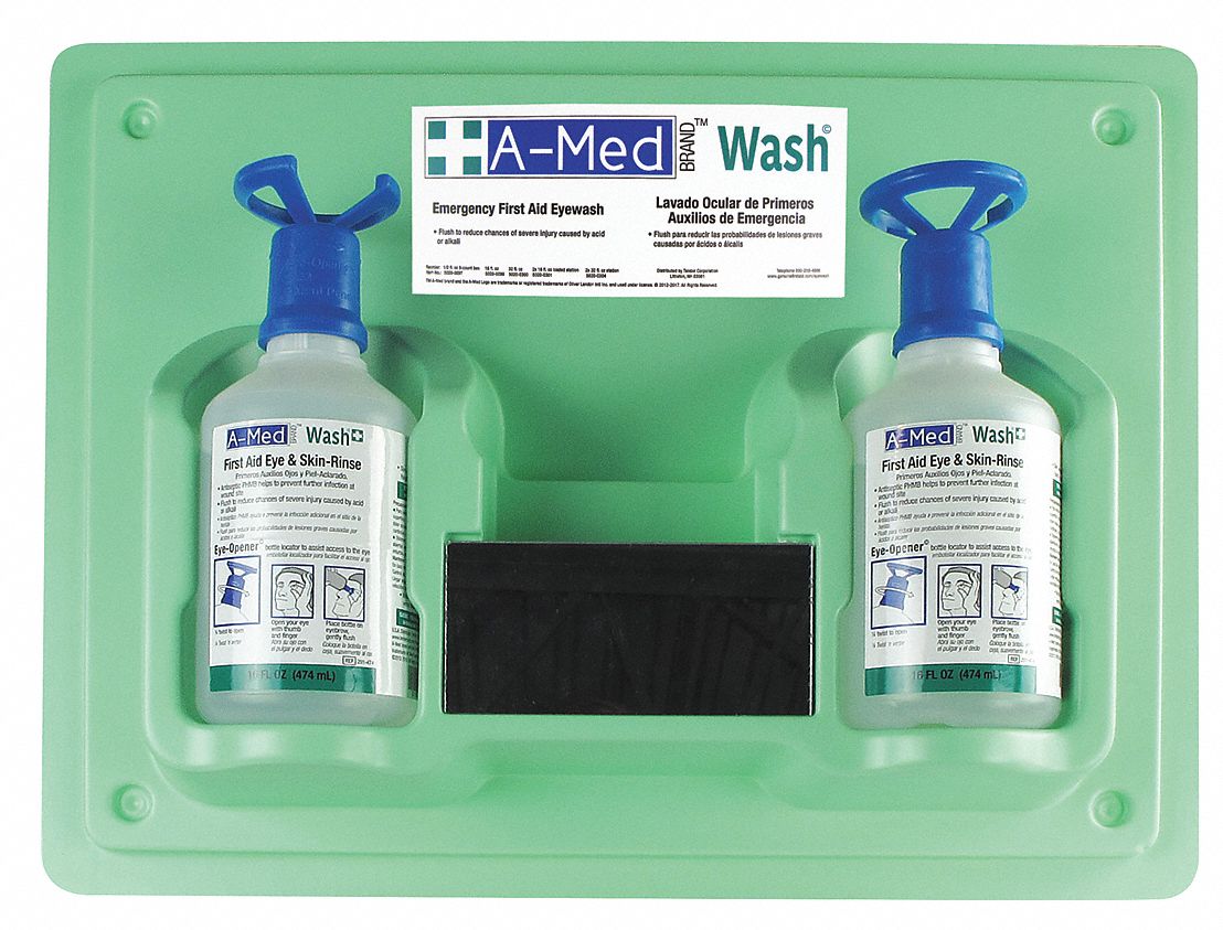 A-MED, 16 oz Size, Single Use Eyewash Station - 406D28|5020-0301 - Grainger