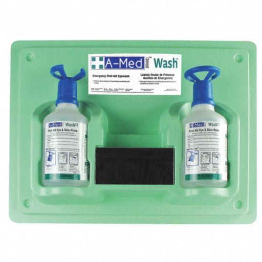 A-MED Eye Wash Station, 16 oz Bottle Size, 3 to 4 1/2 yr ...