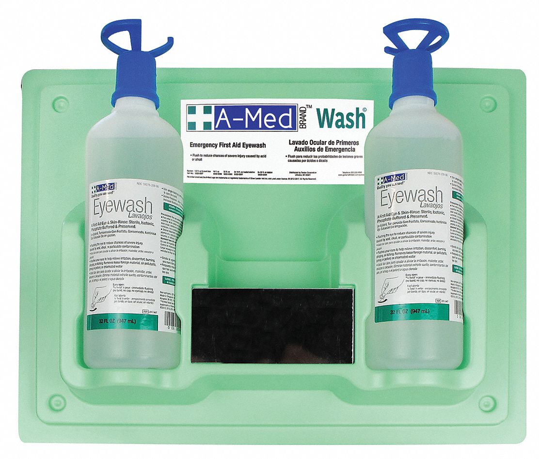 A-MED Eye Wash Station, 32 oz. Bottle Size, 3 to 4-1/2 yrs ...