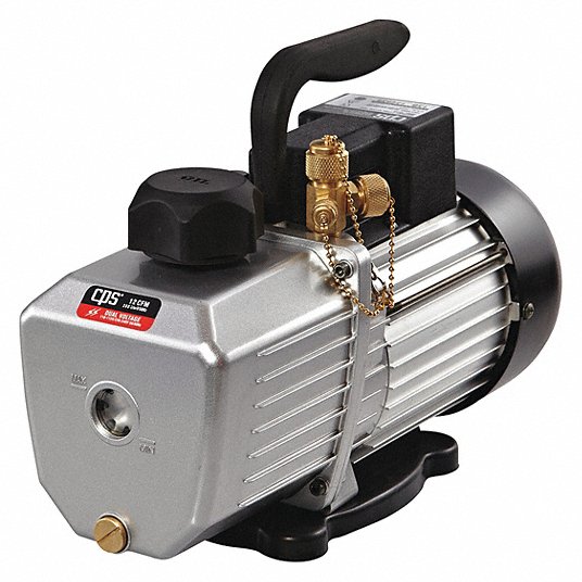 PRO-SET, 12 cfm Displacement, 1 hp HP, Vacuum Pump - 406D60