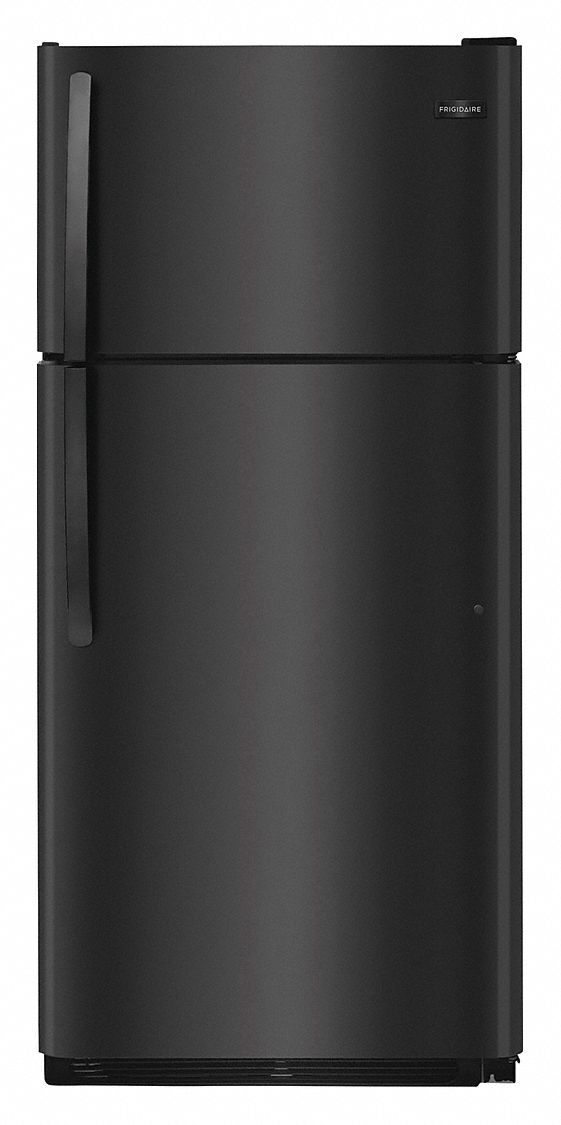 Top-Freezer Refrigerator: Black, 18.3 cu ft Total Capacity, 3 Shelves, Over 16.9 cu ft