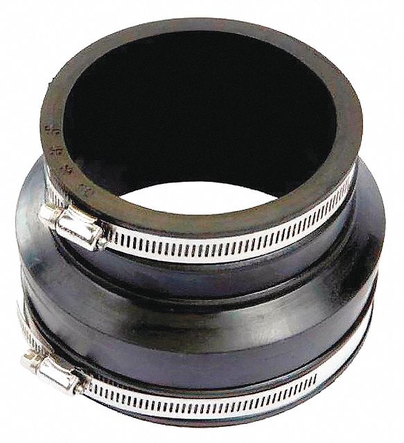 GRAINGER APPROVED Flexible Coupling PVC, 4 in For Nominal Pipe Size, 4