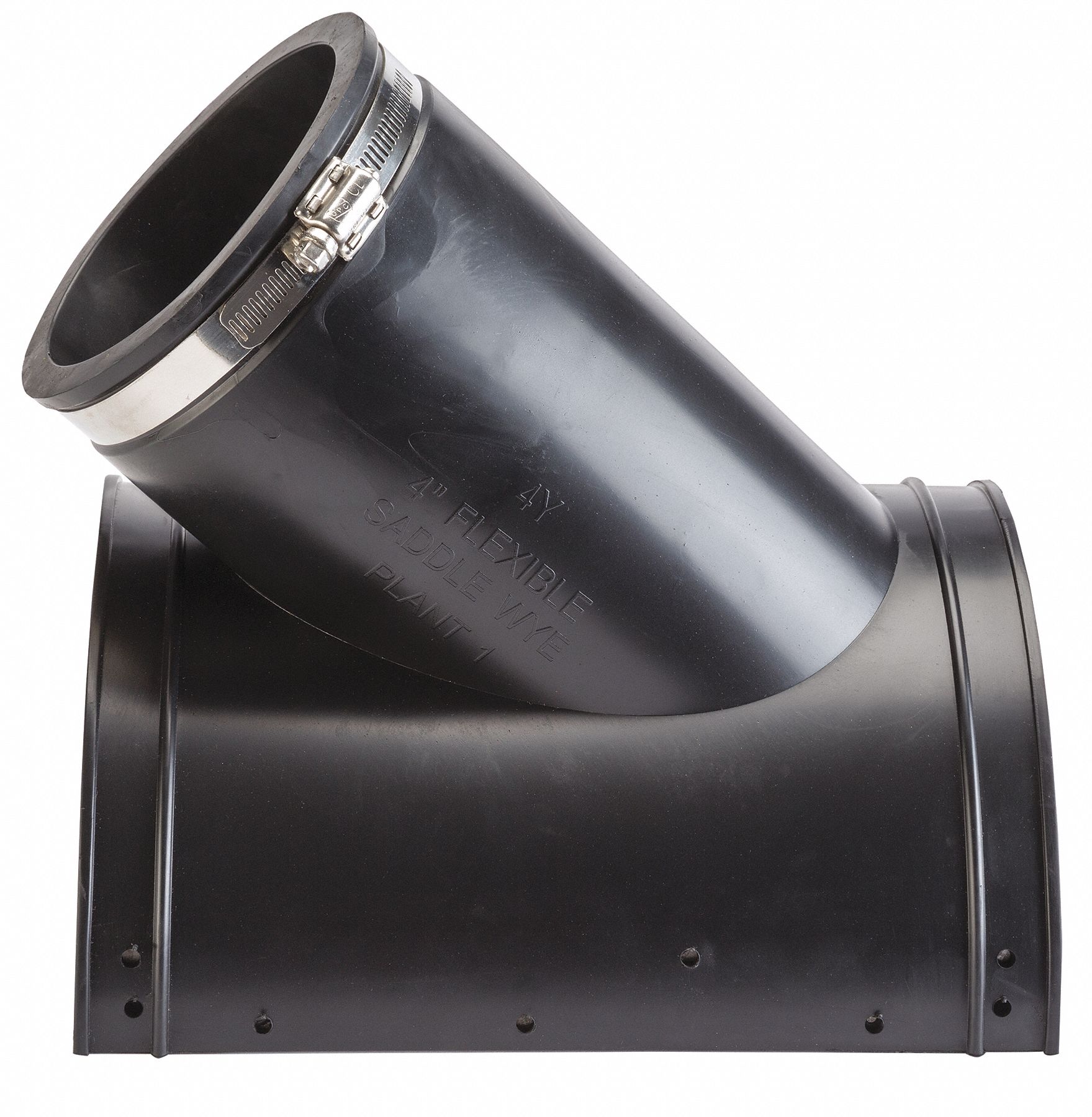 PVC, For 6 in Pipe, Flexible Tap Saddle Wye 406F49DXWS6 Grainger