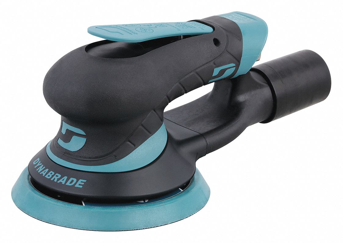 Air Orbital Sander: 5 in, Hook and Loop, 3/16 in Orbit, Central Vacuum, Midweight, 0.3 hp