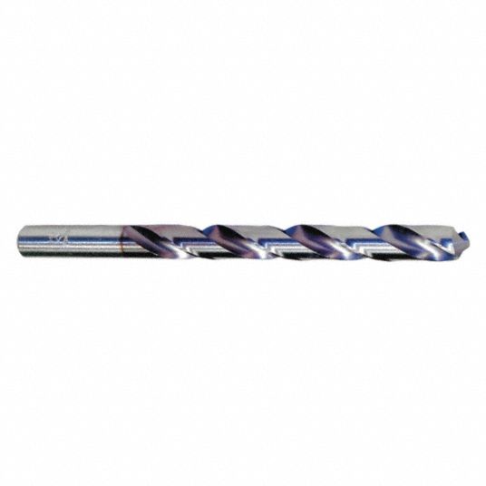 CLEVELAND Jobber Length Drill Bit R Drill Bit Size, 3 7/16 in Flute Lg, 21/64 in Shank Dia