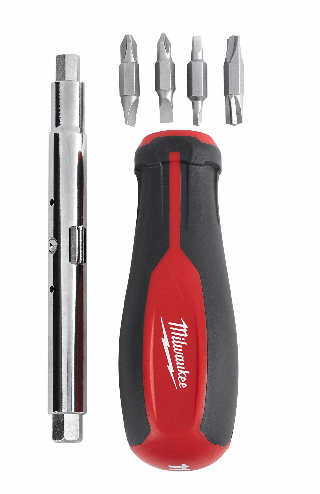 MILWAUKEE MultiBit Screwdriver 1/1/4 in/2/3/16 in/3/8 in Tip Size