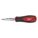 MULTI-BIT SCREWDRIVER, ALLOY STEEL, MOULDED MULTICOMPONENT HANDLE, ERGONOMIC GRIP, 11 PIECES, SAE, CHROME, 10 IN L
