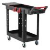 Adaptable-Design Utility Carts with Deep Lipped Plastic Shelves