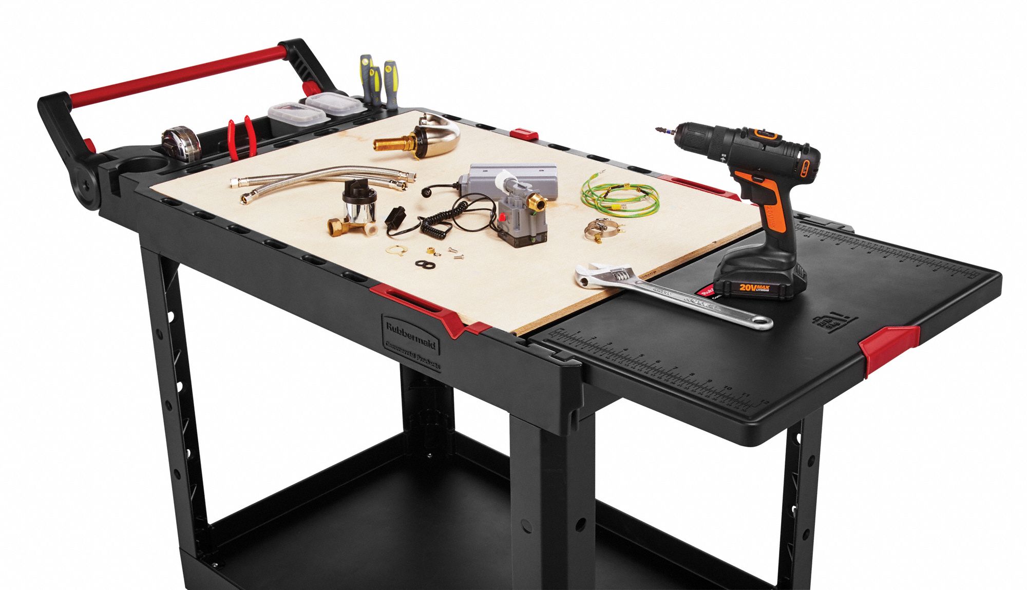 RUBBERMAID COMMERCIAL PRODUCTS AdaptableDesign Utility Cart with Deep