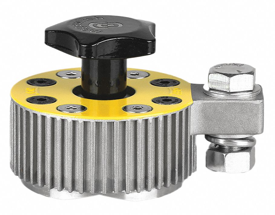 Ground Clamp: 600 A, 1/0 AWG, 200 lb Max Pull, Steel