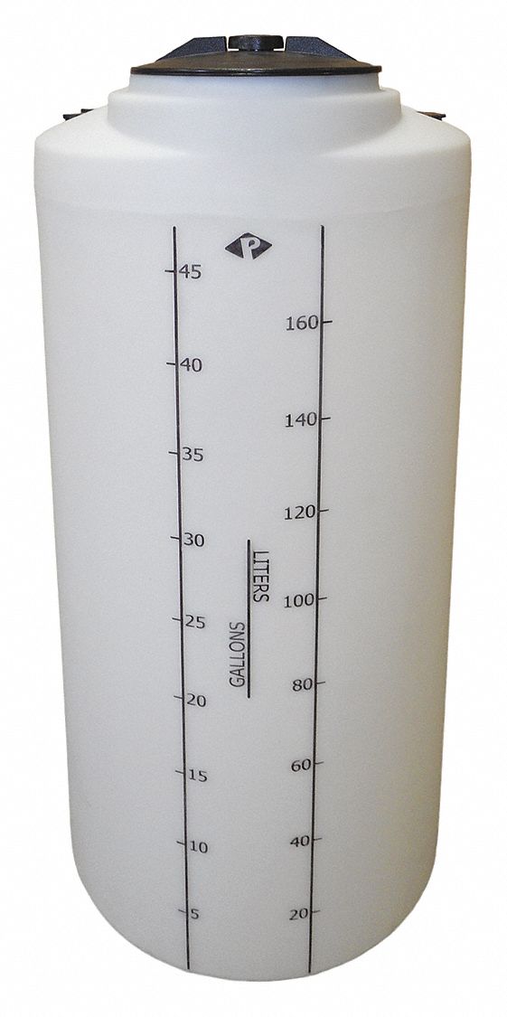 Storage Tank: Single Wall, Vertical, 50 gal, Closed Top, 1/4 in Wall Thick