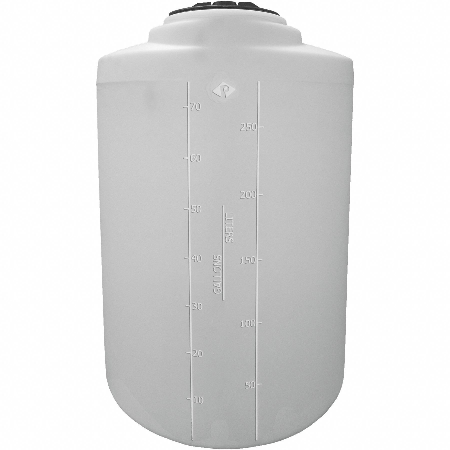 Storage Tank: Single Wall, Vertical, 75 gal, Closed Top, 1/4 in Wall Thick