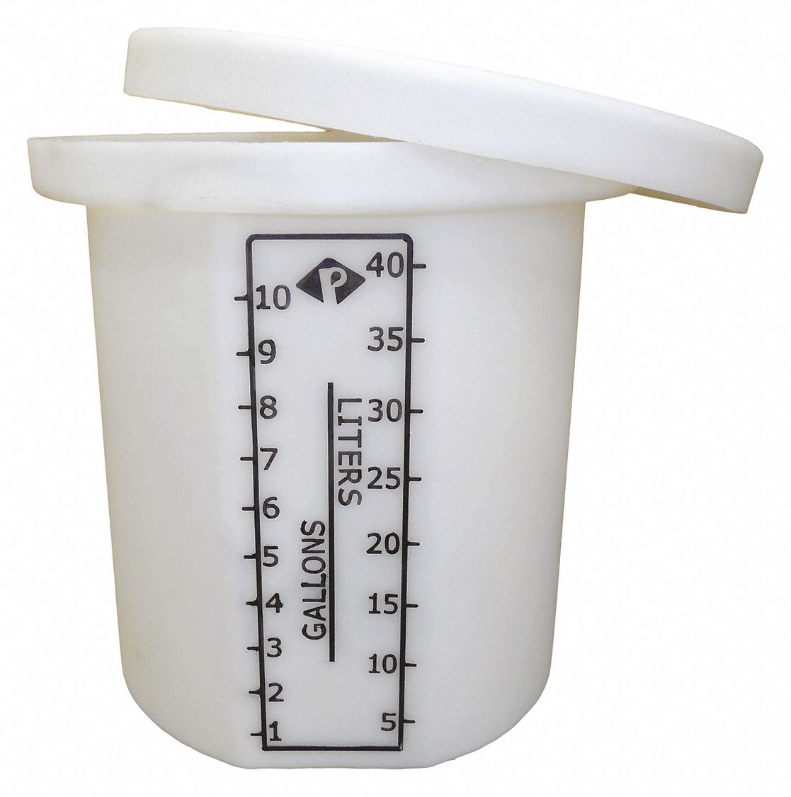 Storage Tank: Single Wall, Vertical, 10 gal, Open Top, 1/4 in Wall Thick, 15 in