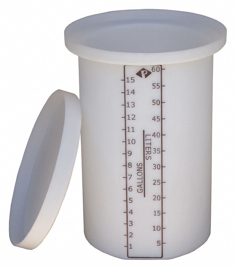 Storage Tank: Single Wall, Vertical, 15 gal, Open Top, 1/4 in Wall Thick, 15 in