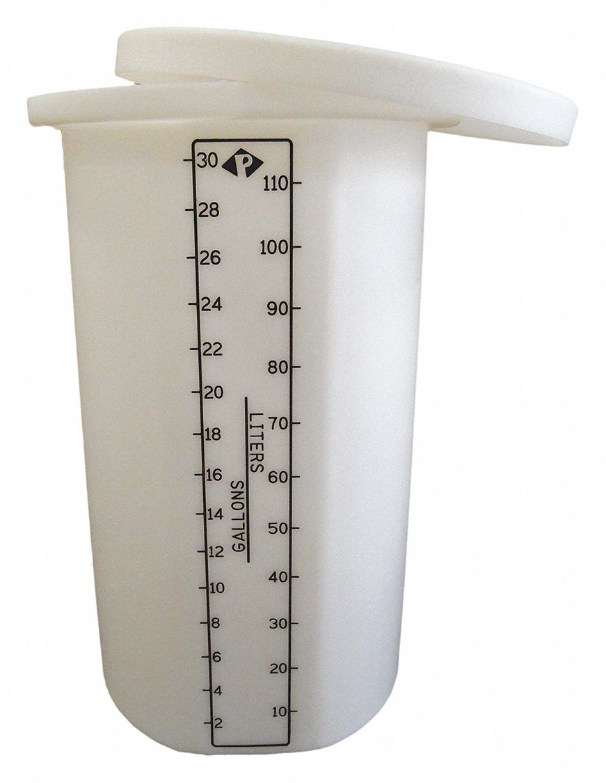 Storage Tank: Single Wall, Vertical, 30 gal, Open Top, 1/4 in Wall Thick, 18 in