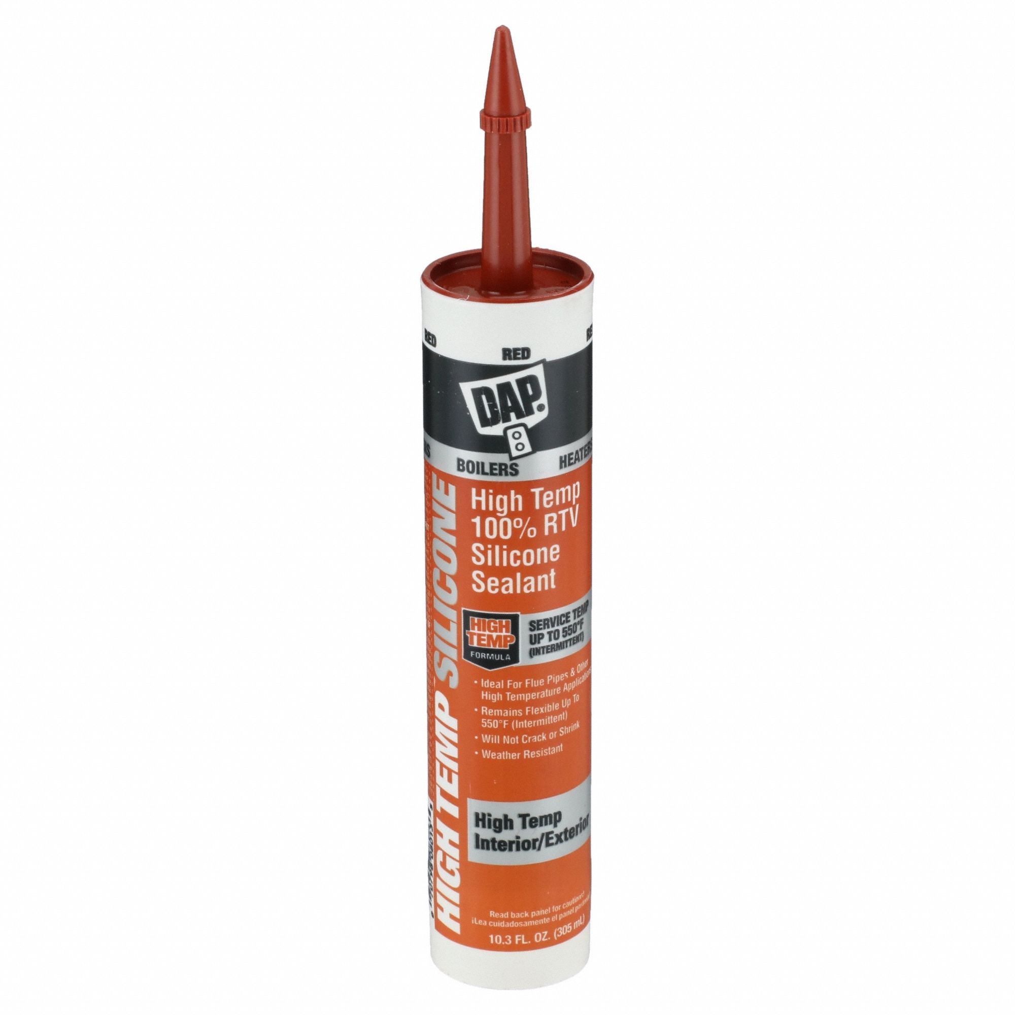 DAP, High Temp, Red, Silicone Sealant 406W2508013 Grainger