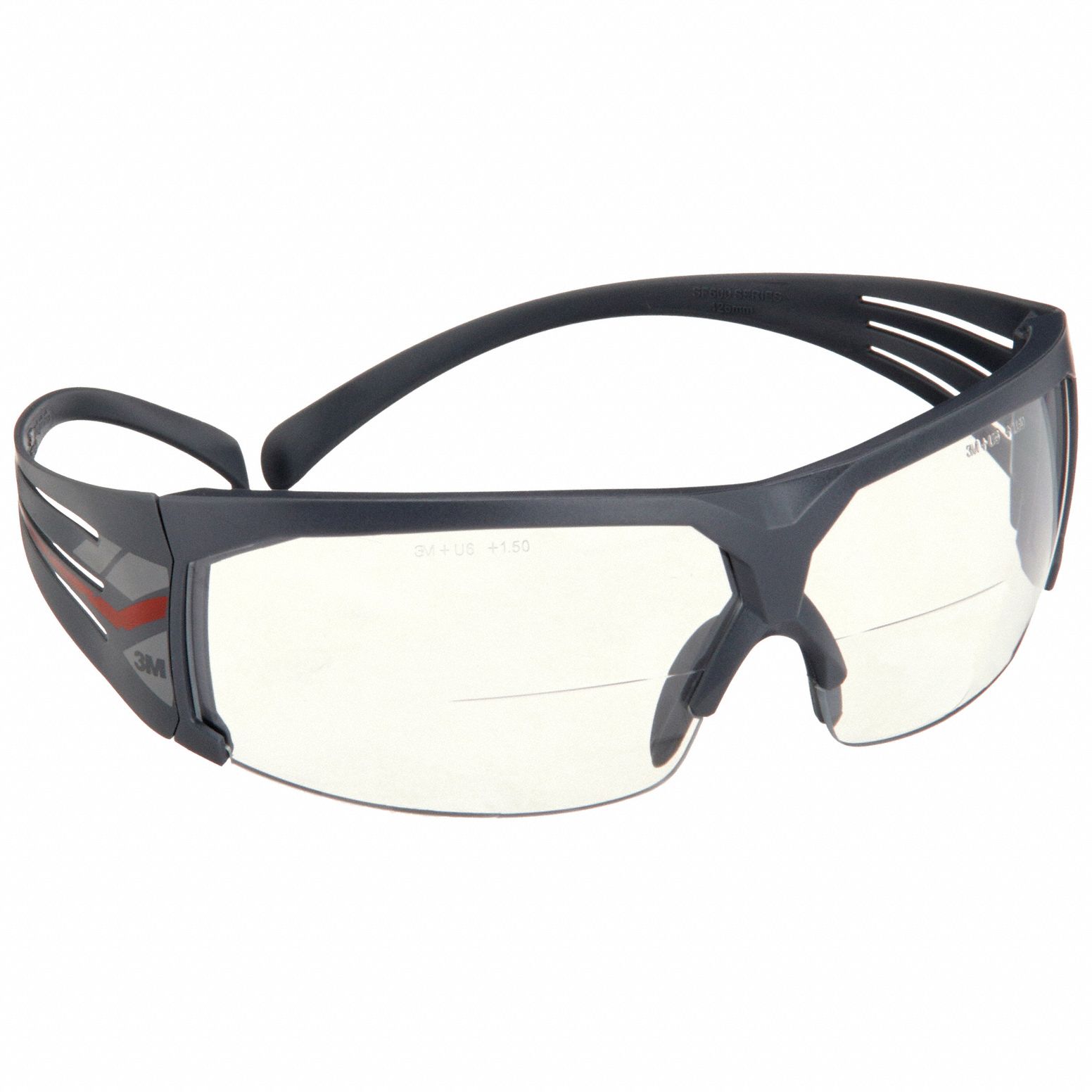 LUNETTES SÉCURITÉ SECUREFIT A/ LOUPE 1.5, ANSI, ANTI-BUÉE/PROTECTION ANTI-UV, GRIS, PC/PLASTIQUE
