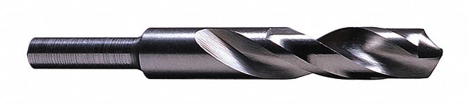 FORET TIGE RÉDUITE, FORET 1 11/64 PO, CANNELURE 3⅛ PO LONG, ACIER RAPIDE