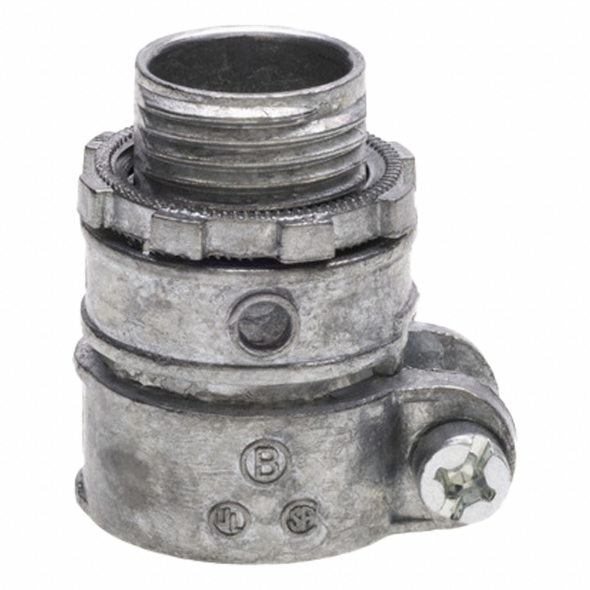 Squeeze Connector, Silver, Straight