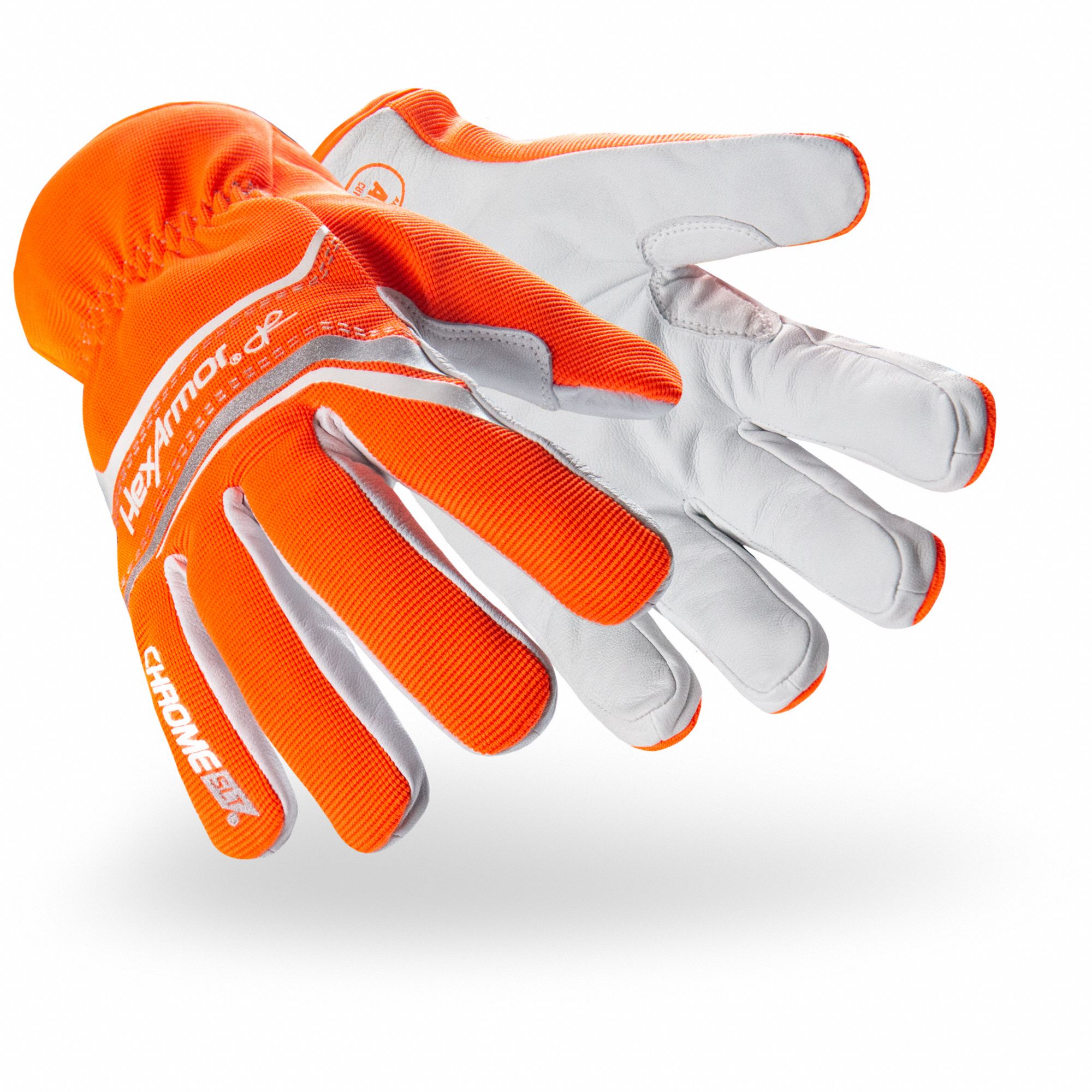 GANTS SECURITE,CUIR,P,BLNC/VRT/RG,PAIRE