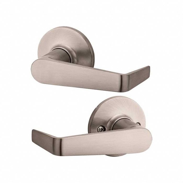 Door Lever Lockset: Passage Lever Locksets/Storeroom Lever Locksets, Nickel, ADA Compliant