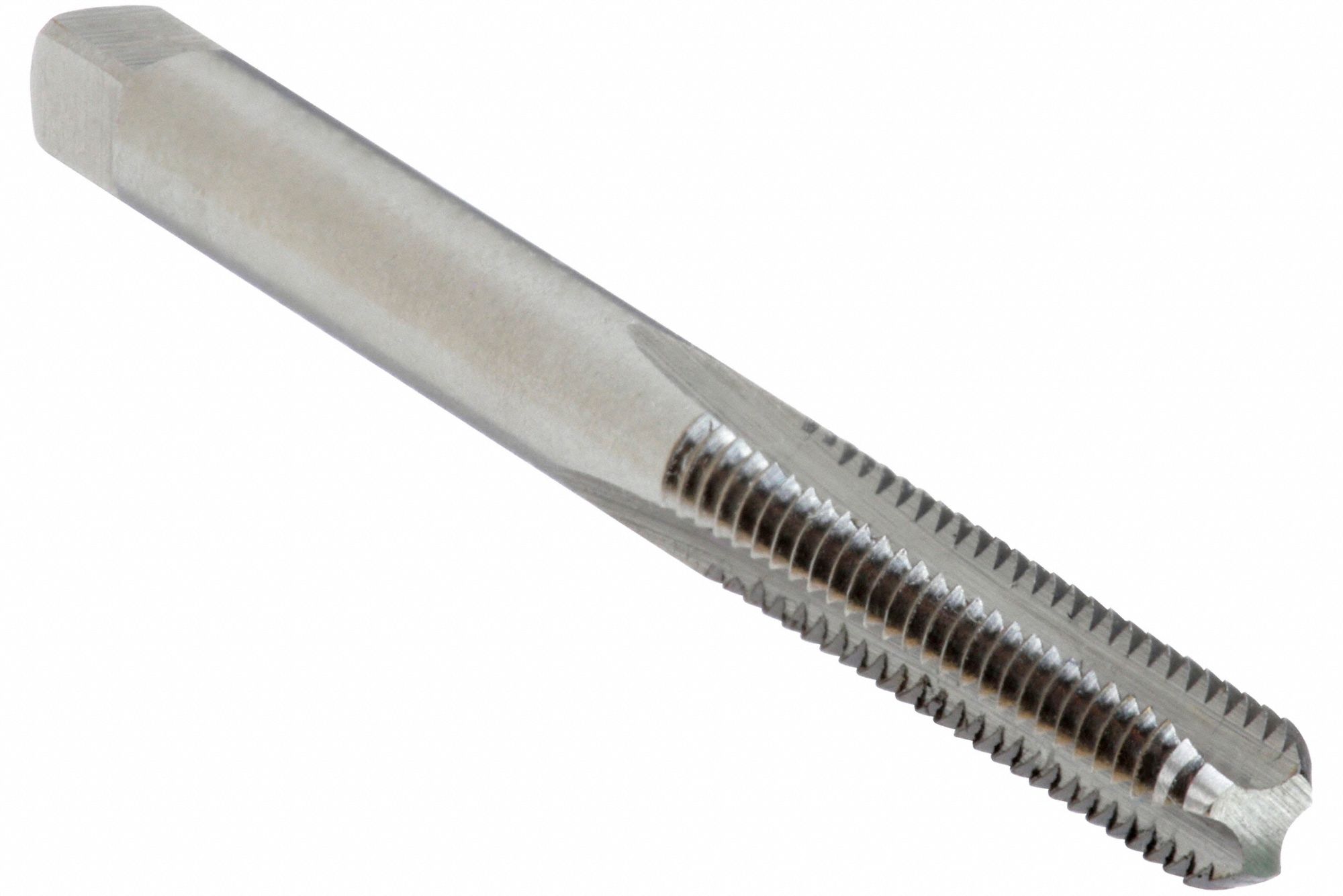 Straight Flute Tap: #0-80 Thread Size, 5/16 in Thread Lg, 1 5/8 in Overall Lg, Bottoming